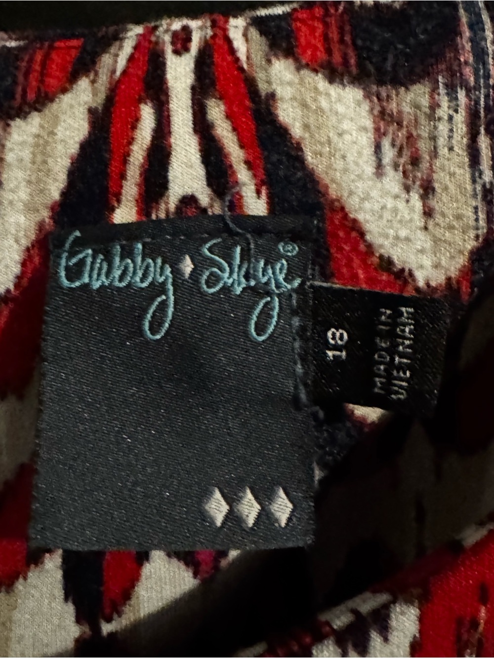 Gabby Skye Red, Black & Cream dress